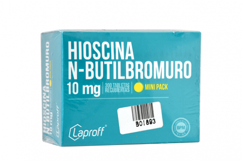 Hioscina Butilbrom 10 Mg Caja Con 300 Tabletas