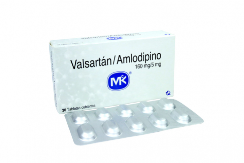 Valsartan / Amlodipino 160 / 5 Mg Caja Con 30 Tabletas  Rx Rx1 Rx4