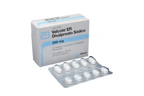 Valcote Er 250 mg Caja Con 30 Tabletas Rx
