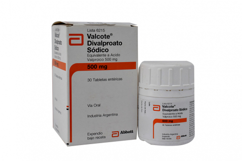 Valcote 500 mg Caja Con 30 Tabletas Entéricas Rx Rx1