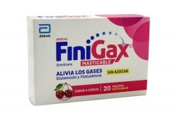 Finigax Caja Con 20 Tabletas Masticables Sabor Cereza