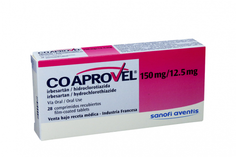 Coaprovel 150 / 12.5 Mg Caja Con 28 Tabletas Rx Rx4 Rx1