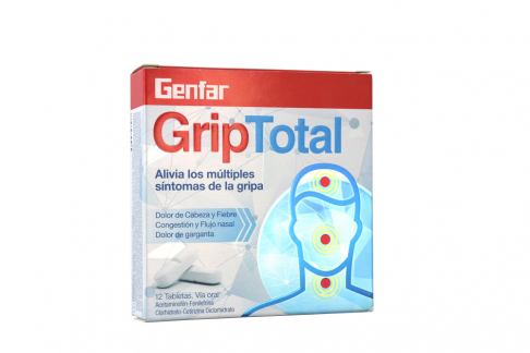 Grip Total Caja Con 12 Tabletas