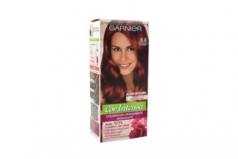 Coloración Hidratante Cor Intensa Garnier Rojo Intenso Caja Con 1 Kit