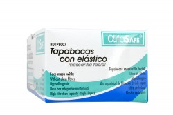 Tapabocas Alfa Safe Color Azul Con Elástico Caja Con 50 Unidades