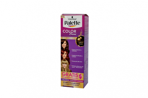 Tinte Permanente Palette Color Creme Tono 9-1 Rubio Extra Claro Cenizo Caja Con 1 Kit