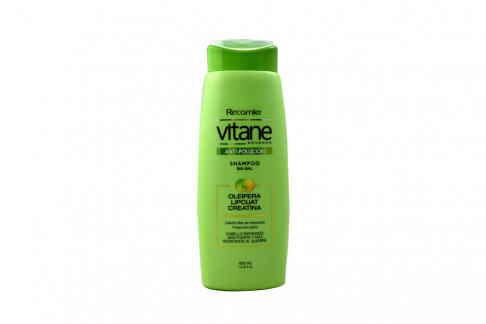 Shampoo Vitane Advance Anti Polución Sin Sal Frasco Con 400 mL