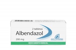 Albendazol 200 mg Caja Con 2 Tabletas Rx.