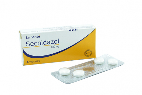 Secnidazol 500 mg Caja Con 4 Tabletas Rx.