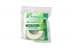 Microporo Inverfarma Color Blanco ½" x 10 Yardas Empaque Con 1 Unidad