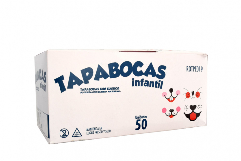 Tapabocas Con Elástico Alfa Safe Caja Con 50 Unidades