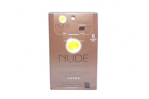 Autobronceador Nude Caja Con 6 Sobres Con 20 mL c/u