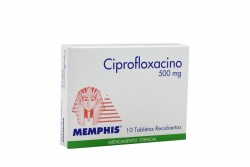 Ciprofloxacino Caja Con 10 Tabletas Con 500 mg Rx Rx2