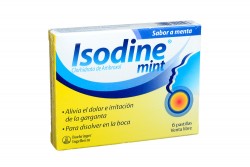 Isodine Mint Caja Con 6 Tabletas - Sabor Menta