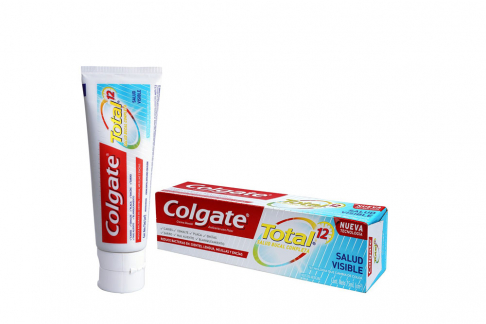 Crema Dental Colgate Total 12 Salud Visible Caja Con Tubo Con 75 g