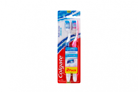 Cepillo Dental Colgate Triple Acción Blancura Empaque Con 2 Unidades