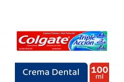 Crema Dental Colgate Triple Acción Caja Con Tubo Con 132g / 100 ml