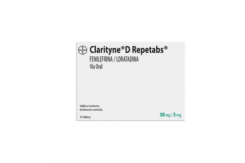 Clarityne D Repetabs 30 / 5 Mg Caja Con 10 Tabletas Recubiertas De Liberación Sostenida