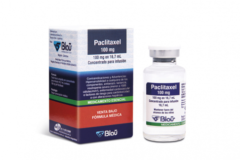 PACLItaxel 100 mg Solución Inyectable Caja Con 1 Frasco Ampolla 16.7 mL Rx Rx1 Rx4