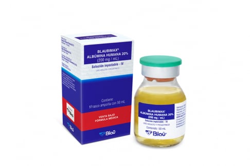 Precio Blaubimax Albúmina Humana 200 mg 50 mL Farmalisto