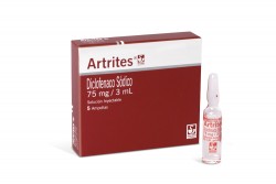 Artrites 75 mg / 3 mL Caja Con 5 Ampollas Rx