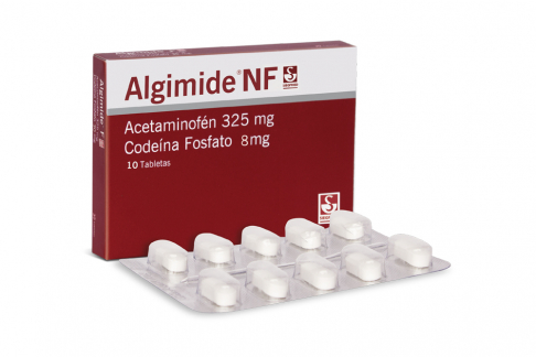 Algimide NF 325 / 8 mg Caja Con 10 Tabletas Rx