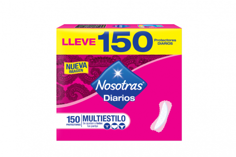 Protector Nosotras Diario Multiestilo Caja Con 150 Unidades