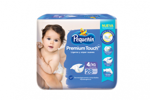 Pañales Pequeñín Premium Touch Etapa 4 Empaque Con 28 Unidades