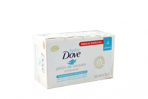 Jabón De Tocador Compuesto Baby Dove Humectación Enriquecida - Tripack Con 3 Unidades Con 75 g C/U