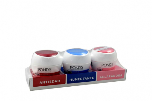 Crema Pond's Antiedad + Humectante + Aclaradora 3 Frascos Con 50 g C/U