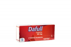 Dafull Tadalafilo 20 mg Caja Con 2 Tabletas Rx