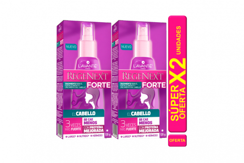 Regenext Forte Tratamiento Cabello 2 Frascos Con 120 mL C/U