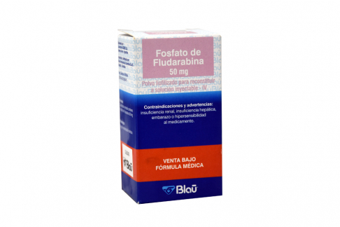 Fosfato De Fludarabina 50 mg Polvo Liofilizado Caja Con 1 Frasco Ampolla Col  Rx Rx1 Rx3 Rx4