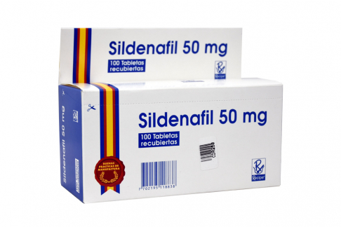 Sildenafil 50 mg Caja Con 100 Tabletas Recubiertas Rx