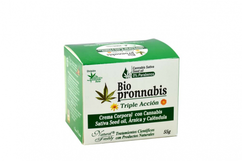 Crema Corporal Bio Pronnabis Caja Con Pote Con 55 g