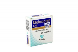 Meloxicam 15 mg / 1.5 mL Caja Con 10 Ampollas De Vidrio Tipo I Con 1.5 mL Rx