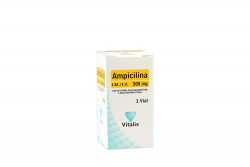 Ampicilina 500 mg Caja Con Frasco 1 Ampolla Rx