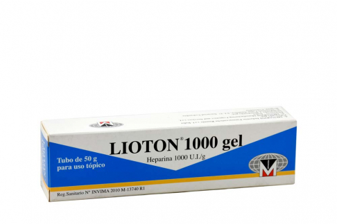 Lioton 1000 Gel Caja Con Tubo Con 50 g Rx COL