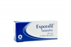 Expotafil 20 Mg Caja Con 4 Tabletas Rx