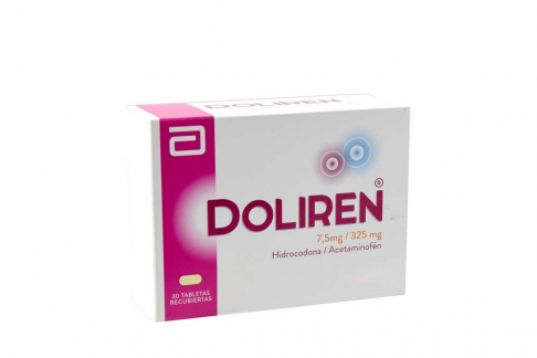 Doliren Acetaminofén 7.5 / 325 mg Caja Con 30 Tabletas Rx