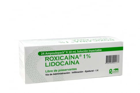 ROXICAINA 1 % SIMPLE CAJA X 24 AMPOLLAS - ANESTÉSICO