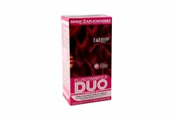 Tinte Capilar Duo Color Nutrition Tono 7.62 Rubio Mediano Rojo Púrpura Caja Con 1 Kit