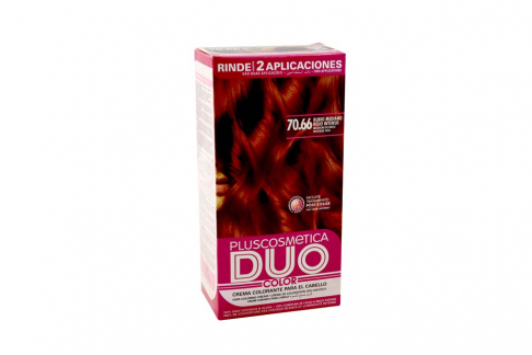 Tinte Capilar Duo Color Nutrition Tono 70.66 Rubio Mediano Rojo Intenso Caja Con 1 Kit