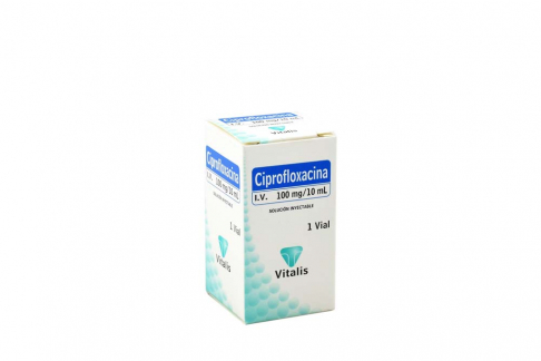 Ciprofloxacina 100 mg / 10 mL Caja Por 1 Frasco Vial Rx Rx2