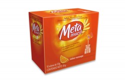 Metamucil Caja Con 10 Sobres Con 5.8 g C/U - Sabor Naranja
