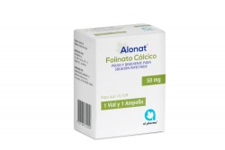 Alonat 50 mg Folinato Calcio Solución Inyectable Caja Con 1 Vial Con 5 mL Rx