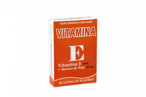 Vitamina E 40 Ul + Germen De Trigo Caja Con 30 Cápsulas