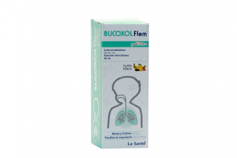 Bucoxol Flem Pediátrico 50 mg Caja Con Frasco Gotero Con 30 mL
