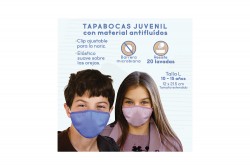 Tapabocas Eurocare Antifluidos Juvenil Talla L Empaque Con 3 Unidades