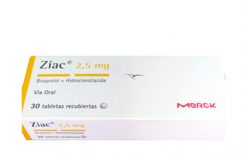 Ziac 2.5 mg / 6.25 mg Caja Con 30 Tabletas Rx Rx4